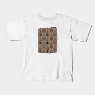 Haunted Mansion Wallpaper Mocha Brown #Neutral Kids T-Shirt